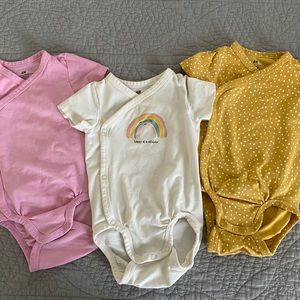H&M Organic Cotton Wrap Onesie Set